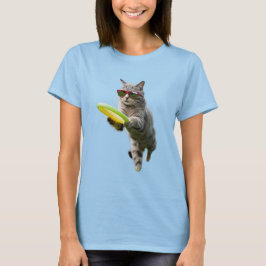 かわいいトラ猫ディスクゴルファー Tシャツ