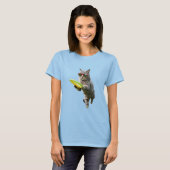 かわいいトラ猫ディスクゴルファー Tシャツ (正面フル)