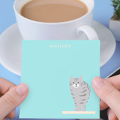 かわいいトラ猫ブルー付箋 ポストイット