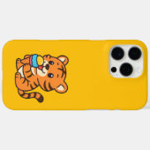 かわいいトラ食べガのアイスクリームの電話ケースすべてのデバイス Case-Mate iPhoneケース (裏面 (横))