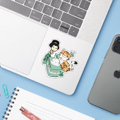 かわいいトラ、ろくろ首、ムーンケーキ シール (ノートパソコンとiPhone)