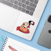 かわいいトラ、二口女とパンケーキ シール (ノートパソコンとiPhone)