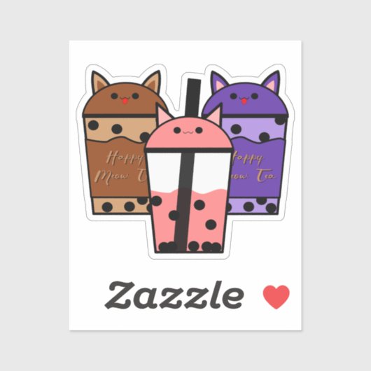 かわいいトリオミウティービニールステッカー シール (シート)