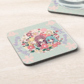 かわいいトリオ – かわいいアニメ女子&フローラビベス コースター (左側)