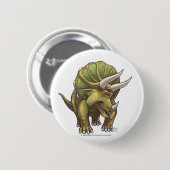 かわいいトリケラトップアートギフト&アクセサリー 缶バッジ (正面&裏面)