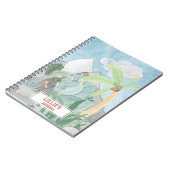 かわいいトリケラトプスの恐竜日記 ノートブック (左側)