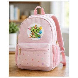 かわいいトリケラトプスの誕生日パーティー ラウンドシール