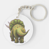 かわいいトリケラトプスの頭尾 キーホルダー (裏面)