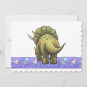 かわいいトリケラトプス赤ちゃんシャワー 招待状 (裏面)