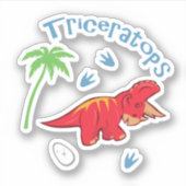 かわいいトリケラトプス シール (正面)