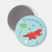 かわいいトリケラトプス マグネット (正面/裏面)