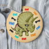 かわいいトリケラトプス 缶バッジ (インサイチュ)