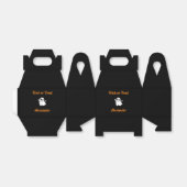 かわいいトリックまたはトリートハロウィーン幽霊名 フェイバーボックス (折り畳みなし)