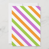 かわいいトリックまたはトリート紙吹雪ハローウィンパーティ 招待状 (裏面)