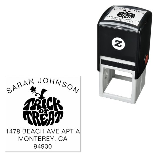 かわいいトリックまたはハロウィーンカボチャを治療 セルフインキングスタンプ (インサイチュ)