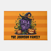 かわいいトリックまたは治療 ドアマット (正面)