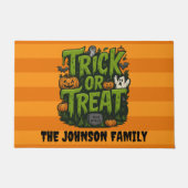 かわいいトリックまたは治療 ドアマット (正面)