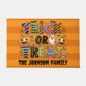 かわいいトリックまたは治療 ドアマット (正面)