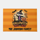 かわいいトリックまたは治療 ドアマット (正面)