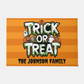 かわいいトリックまたは治療 ドアマット (正面)