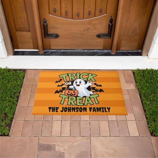 かわいいトリックまたは治療 ドアマット (室外)