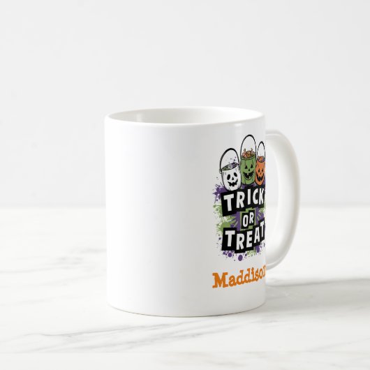 かわいいトリックやお菓子のパーソナライズされた扱い コーヒーマグカップ (正面右)