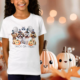 かわいいトリックやハロウィン犬の治療 Tシャツ