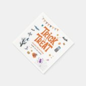 かわいいトリックやハロウィーン5th誕生日パーティー スタンダードカクテルナプキン (角)