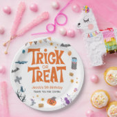 かわいいトリックやハロウィーン5th誕生日パーティー ペーパープレート (パーティー)