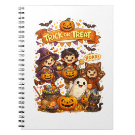 かわいいトリック・オア・トリートのハロウィンノートブック ノートブック