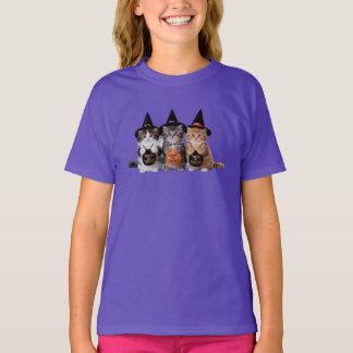 かわいいトリック・オア・トリートの子猫Tシャツ Tシャツ