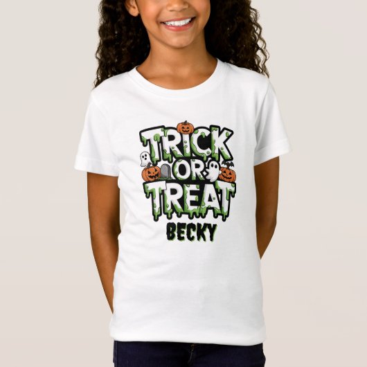 かわいいトリック・オア・トリート Tシャツ (正面)