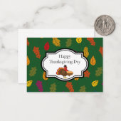 かわいいトルコのパンプキンパイの感謝祭 | オーダーメイド ノートカード (正面/裏面インサイチュ)