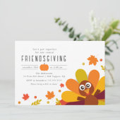かわいいトルコのフレンドズギビング 招待状 (スタンド正面)