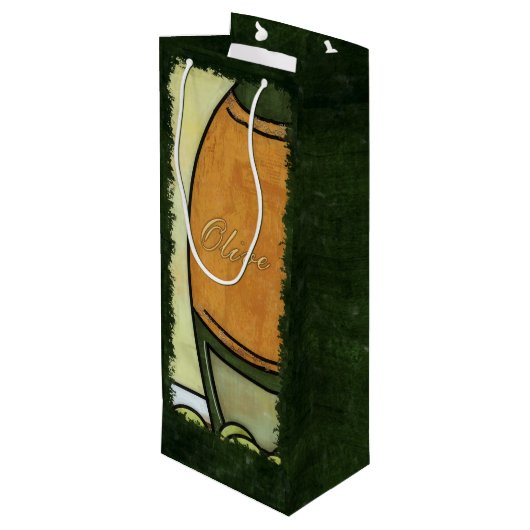 かわいいトルコサンクスギビングワインアクセサリー ワインギフトバッグ (裏面アングル)