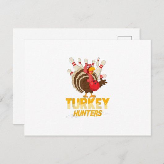 かわいいトルコハンターおもしろボウリング感謝祭 インビテーションポストカード (正面/裏面)