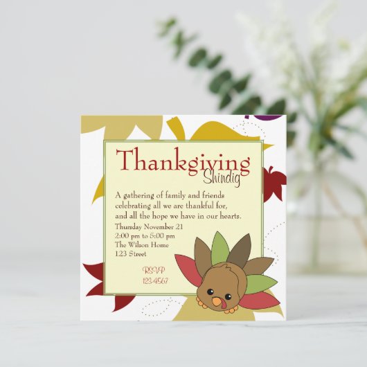 かわいいトルコ 招待状 (スタンド正面)