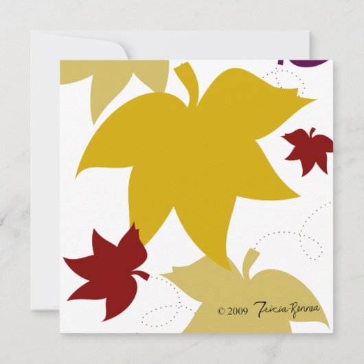 かわいいトルコ 招待状 (裏面)