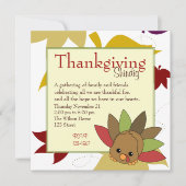 かわいいトルコ 招待状 (正面)