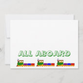 かわいいトレインボーイ誕生日 招待状 (裏面)