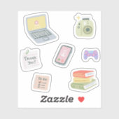 かわいいトレンディーありがとうパック シール (シート)