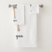 かわいいトレンディーの女の子(眼鏡) バスタオルセット (インサイチュ)