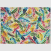 かわいいトレンディーの水色の（ばちゃばちゃ）跳ねるの部族の羽 薄葉紙 (正面)