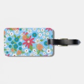 かわいいトレンディーガーリーのソフトカラーの花柄 ラゲッジタグ (裏面横)