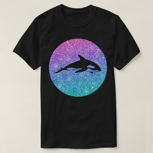 かわいいトレンディーキラークジラが10代の少女に贈られる Tシャツ (デザイン正面)