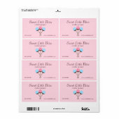 かわいいトレンディーケーキラポップ・アートのベル ラベル (フルシート)