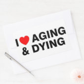 かわいいトレンディーステッカーの老化と死が大好き 長方形シール (封筒)