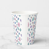 かわいいトレンディーパステルジェムストーンジェムズクリスタルパターン 紙コップ (右)