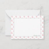 かわいいトレンディーパーソナライズされたさくらんぼ ノートカード (正面)