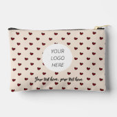 かわいいトレンディービジネスロゴ会社企業の アクセサリーポーチ (裏面)